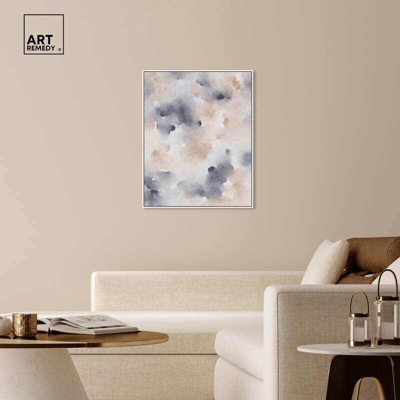 Art Remedy Fluff And Cotton Framed Watercolor Boho Abstracts