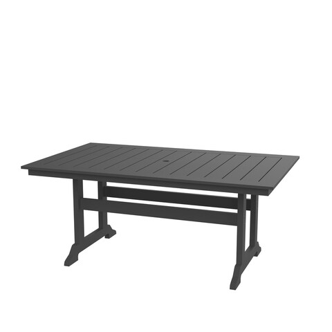 HDPE outdoor dining table, grey