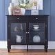 preview thumbnail 4 of 22, Copper Grove Rawdon Glass Front Buffet/Sideboard Black