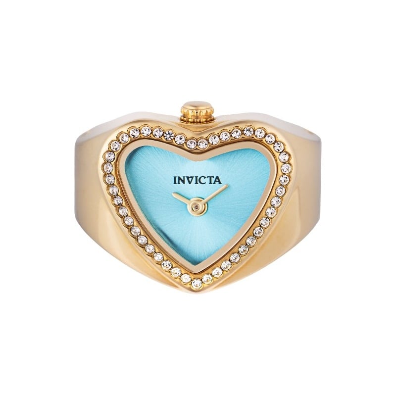 Invicta Women's 49576 Mini Quartz 2 Hand Light Blue Dial Ring Watch