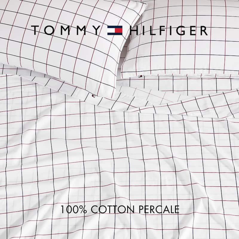 Tommy Hilfiger Printed Cotton Percale Sheet Set