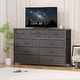 preview thumbnail 1 of 6, Wide 10 Drawer Dresser for Bedroom Black