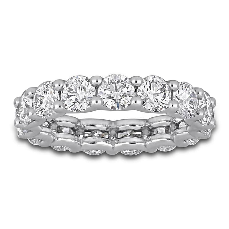 Miadora 4 3/5ct TDW Lab-Grown Diamond Eternity Ring in 18k White Gold