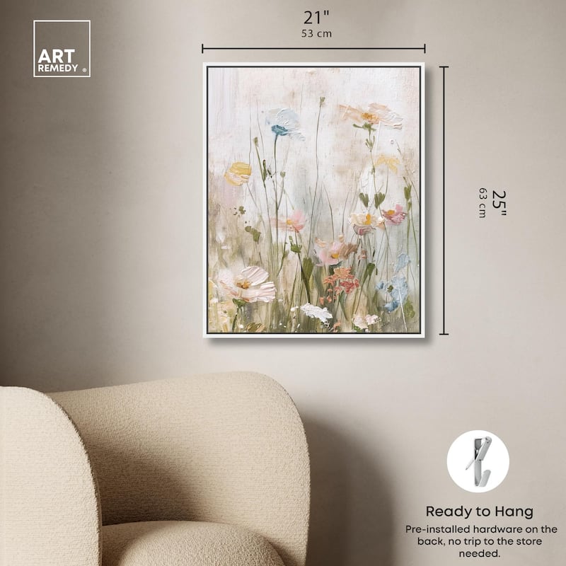 Floral Luster Canvas by Art Remedy