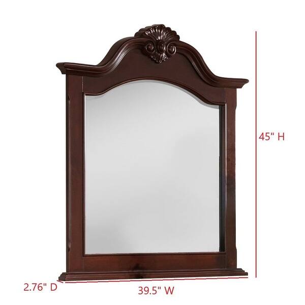 Antique Brown Wood Frame Mirror Antique Brown On Sale Overstock 18265635