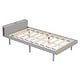 preview thumbnail 7 of 7, Twin Wooden Platform Bed Frame for Kids, Solid Wood Twin Size Bedframe with Headboard for Boys Girls, No Box Spring Needed