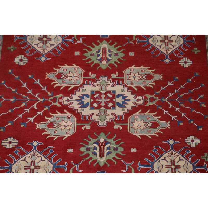 Traditional Red Kazak Area Rug Handmade Wool Carpet - 8'2" x 9'10"