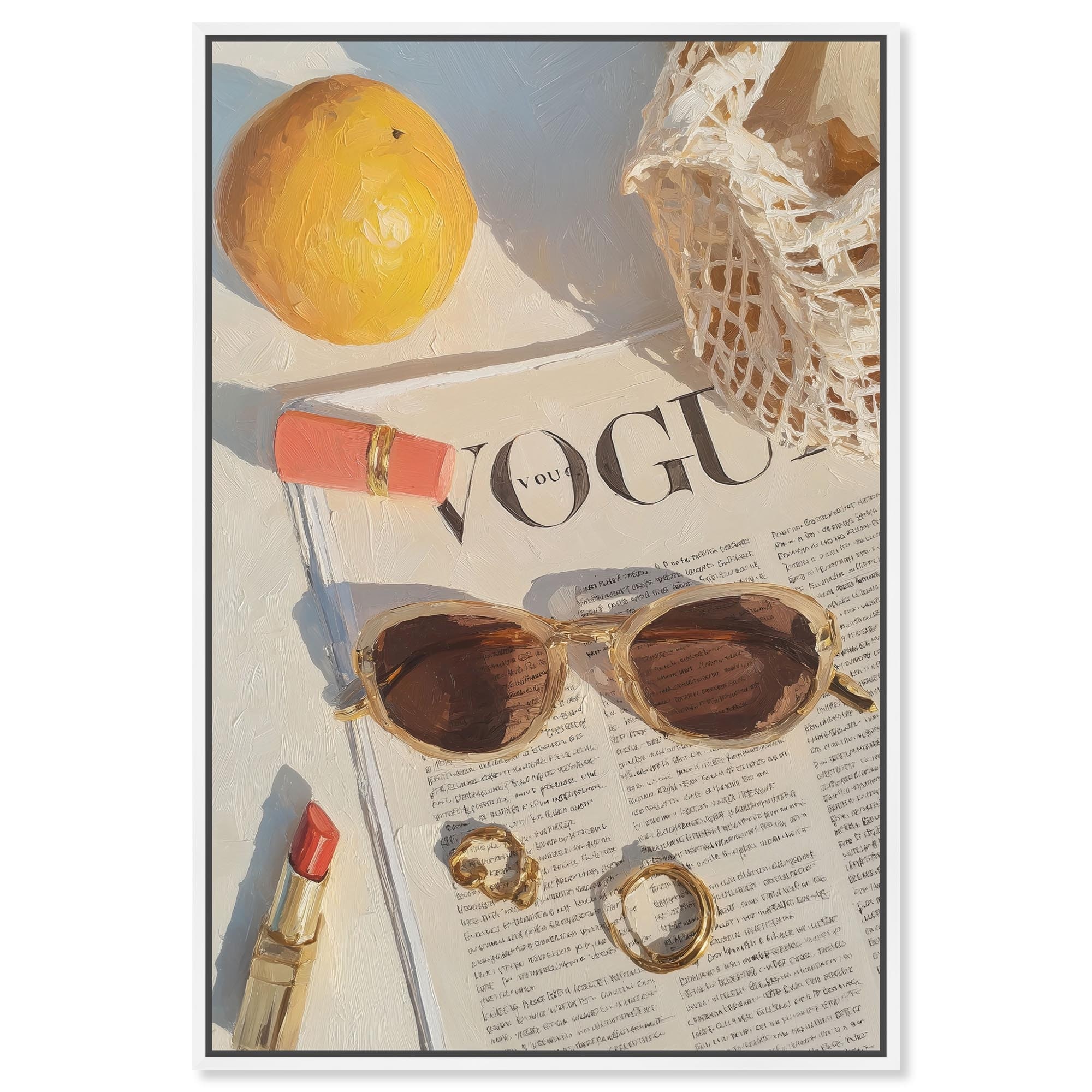 Sunglasses Coastal Decor Canvas Print by Art Remedy