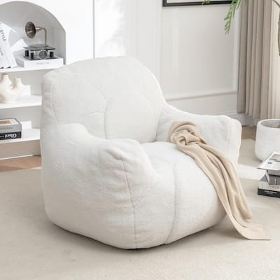 Bean Bag Chair with Filler, Tufted Soft Stuffed Filling, Fluffy Memory Foam Lazy Sofa