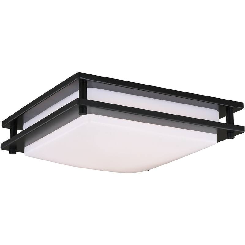 Vaxcel Lighting Horizon 12" Wide Integrated LED Flush Mount Square - Oil Burnished Bronze