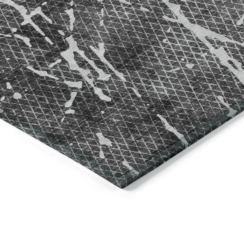 HomeRoots Abstract Transitional Rectangle Outdoor Rug