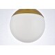 preview thumbnail 4 of 9, Elian 1-Light Plug in Pendant with frosted white shade - 8" Diameter