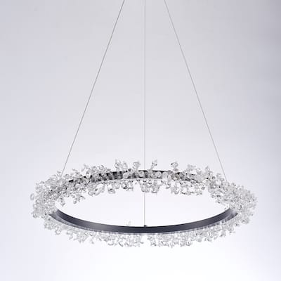 Pasargad Home Bliss Hestia Metal & Crystal Chandelier Lights
