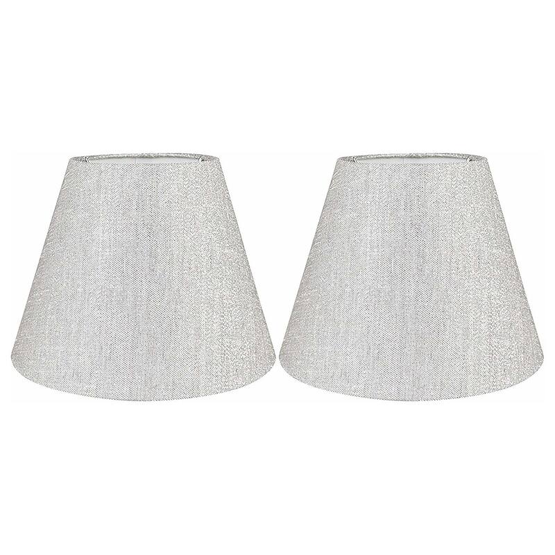 Hardback Faux Silk Conical Lamp Shade, 5 inch Top, 9 inch Bottom, 7 inch Slant