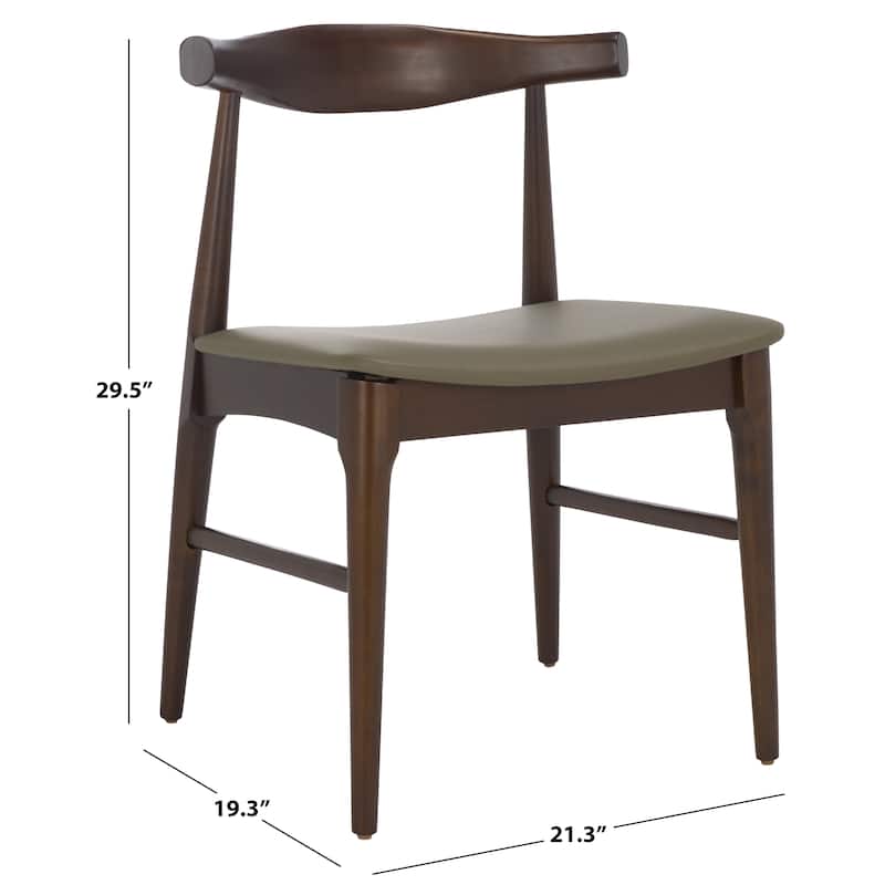SAFAVIEH HOME Elbow Dining Chair (Set of 2) - 21"W x 19"D x 30"H