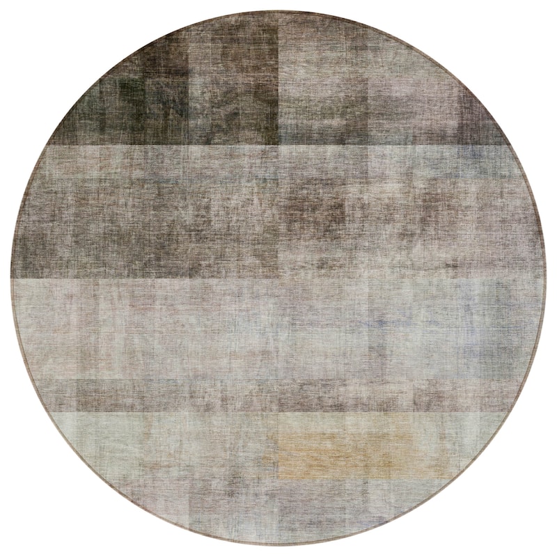 Machine Washable Indoor/ Outdoor Modern Abstract Chantille Rug