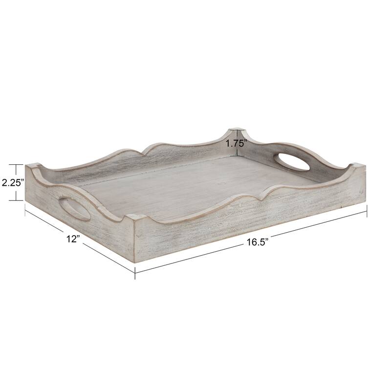 Kate and Laurel Astral Decorative Wood Tray