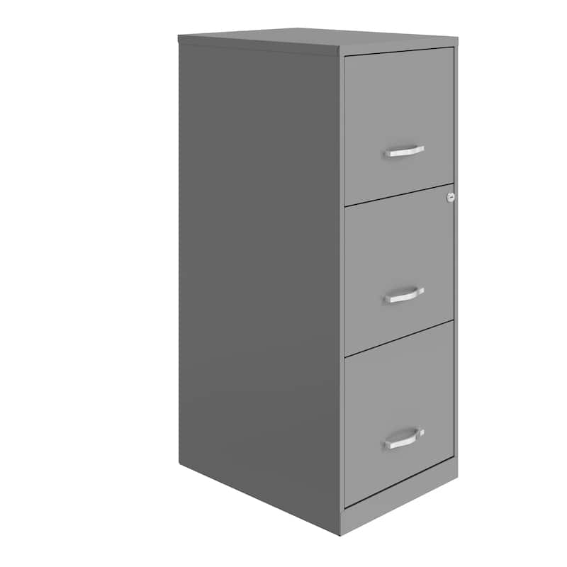 Space Solutions 3-drawer Black Steel File Cabinet