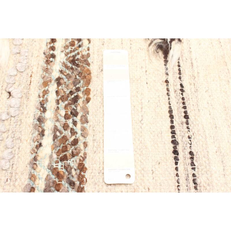 ECARPETGALLERY Hand-knotted Tangier Cream Wool Rug - 5'4 x 7'9