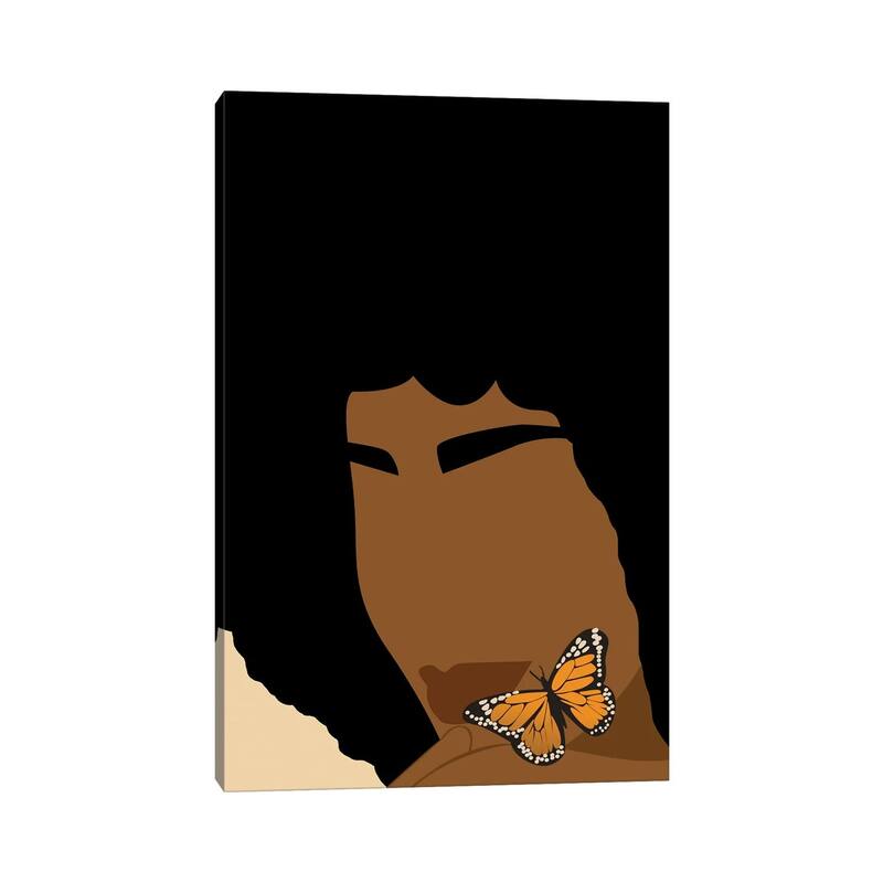 iCanvas "Afro Butterfly Girl" by Tysee Ciage Canvas Print