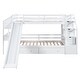 preview thumbnail 17 of 15, Twin Over Twin Bunk Bed With Storage Staircase,Drawers,Desk
