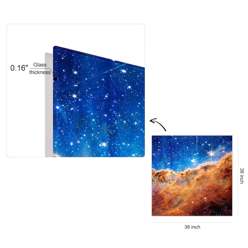 Empire Art Direct Carina Nebula I Printed Tempered Glass Wall Art - Multi-Color