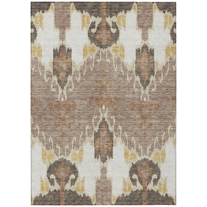Machine Washable Indoor/ Outdoor Chantille Boho Global Rug