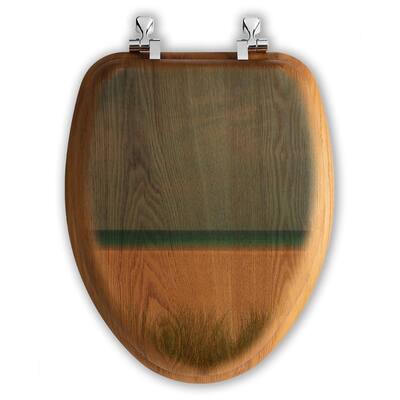 Oak Toilet Seat - White Sandy Beach