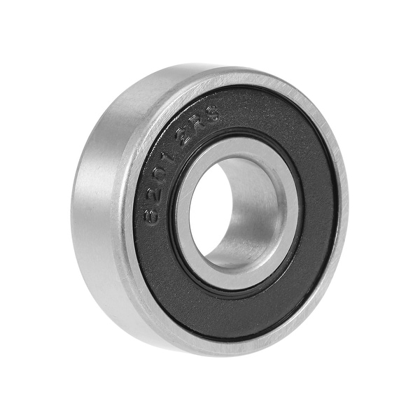 6201-2RS Deep Groove Ball Bearing 12x32x10mm Double Sealed Carbon Steel Bearings - Pack of 1 - 6201-2RS (12*32*10)