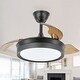 preview thumbnail 2 of 44, 36" Modern Retractable Ceiling Fan with Led Light, 6-Speed Reversible Ceiling Fan with Remote - 36