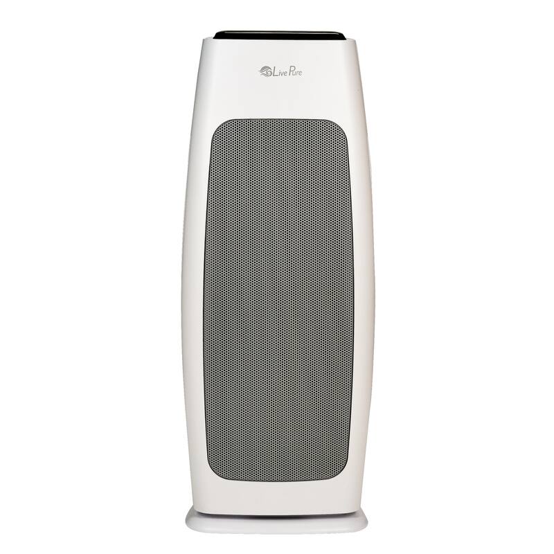 LivePure LP270THP Sierra Series Digital Tall Tower Air Purifier with Permanent Filtration - White