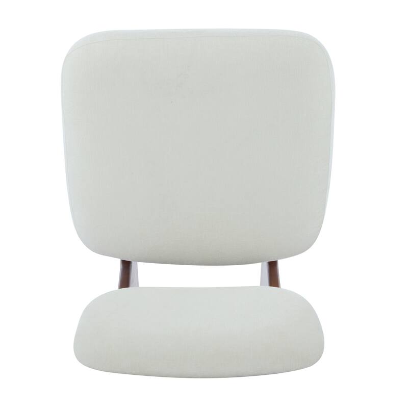 Accent Chairs Set of 2, Upholstered Living Room Chair with Wood Legs, Comfy Lounge Chair with Walnut Finish