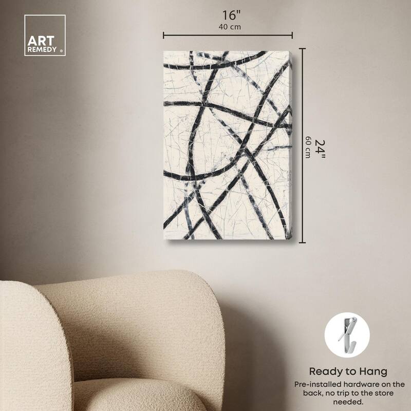 Intersecting Lines II Canvas by Art Remedy, Gallery Wrapped