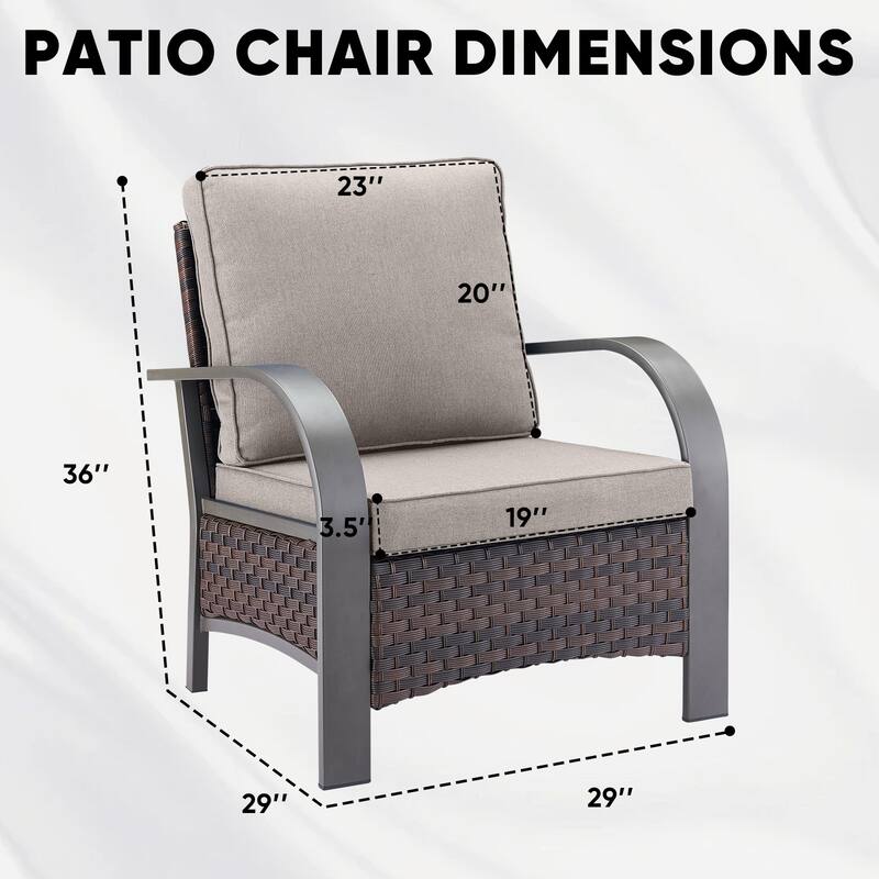 Pocassy Outdoor Sofa PE Wicker Furniture Set
