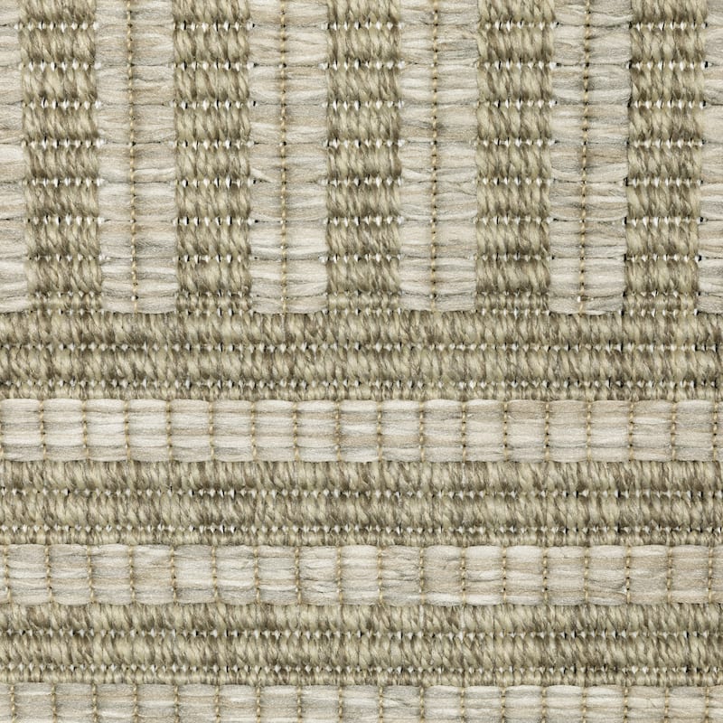 Vista Home Tangelo Woven Stripe Tan/Brown Ultimate Performance Rug.