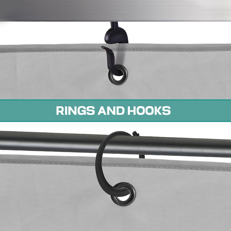 Aoodor 12'x12' Replacement Gazebo Mosquito Netting 4-Panel Sidewalls