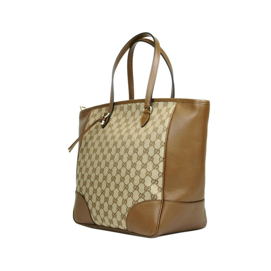 canvas leather tote