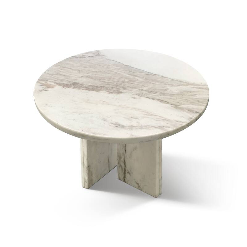 Gray Blue Natural Marble Coffee Table Living Room Table with Natural Stone Polished Surface, for Living Room
