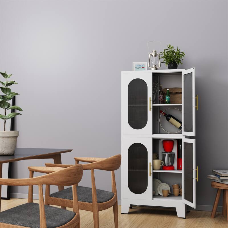 Storage Cabinet with Doors and Shelves