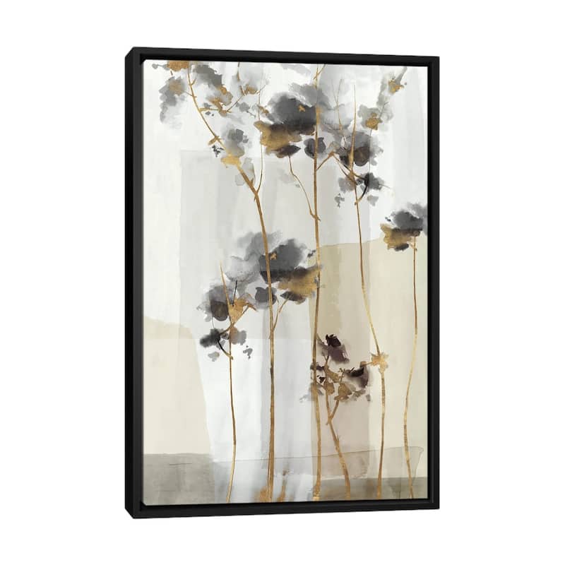 iCanvas "Golden Zen II" by Eva Watts Framed Canvas Print - Black - 48x32