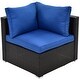 preview thumbnail 5 of 6, 6PCS Outdoor Patio Sectional All Weather PE Wicker Rattan Sofa Set