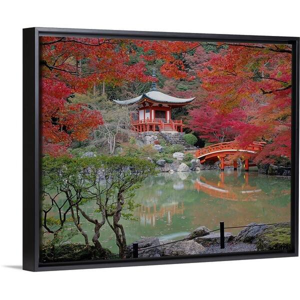 Shop Garden Daigoji Temple Grounds Autumn Temple Kyoto Japan Black Float Frame Canvas Art Overstock 25494992