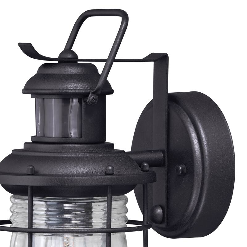 Vaxcel Hyannis Dualux 5.5" Outdoor Wall Light Textured Black - 5.5-in W x 12-in H x 7.5-in D