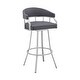 preview thumbnail 22 of 21, Palmdale Swivel Modern Faux Leather and Metal Bar and Counter Stool