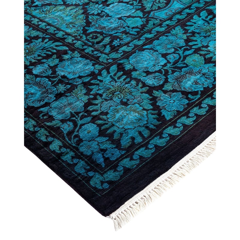 Fine Vibrance One-of-a-Kind Handmade Area Rug - Blue, 10' 4" x 13' 5" - 10' 4" x 13' 5"