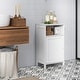 preview thumbnail 11 of 16, Bathroom Freestanding Adjustable Shelf Floor Storage Cabinet - 16" x 12" x 27.5" (L x W x H)
