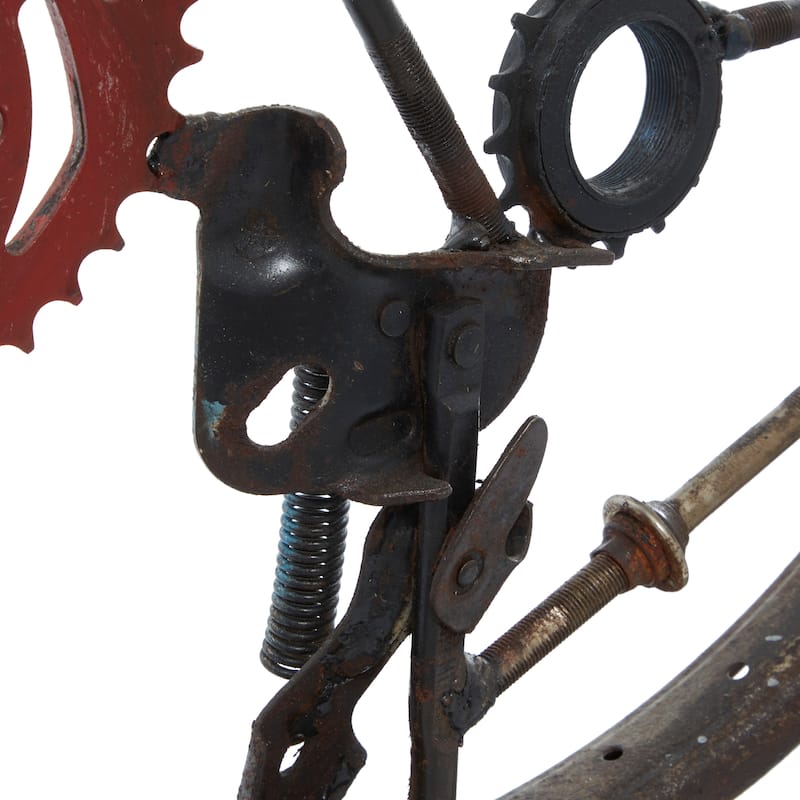 Grey Iron Industrial Sculpture Wheel 23 x 16 x 8 - 16 x 8 x 23