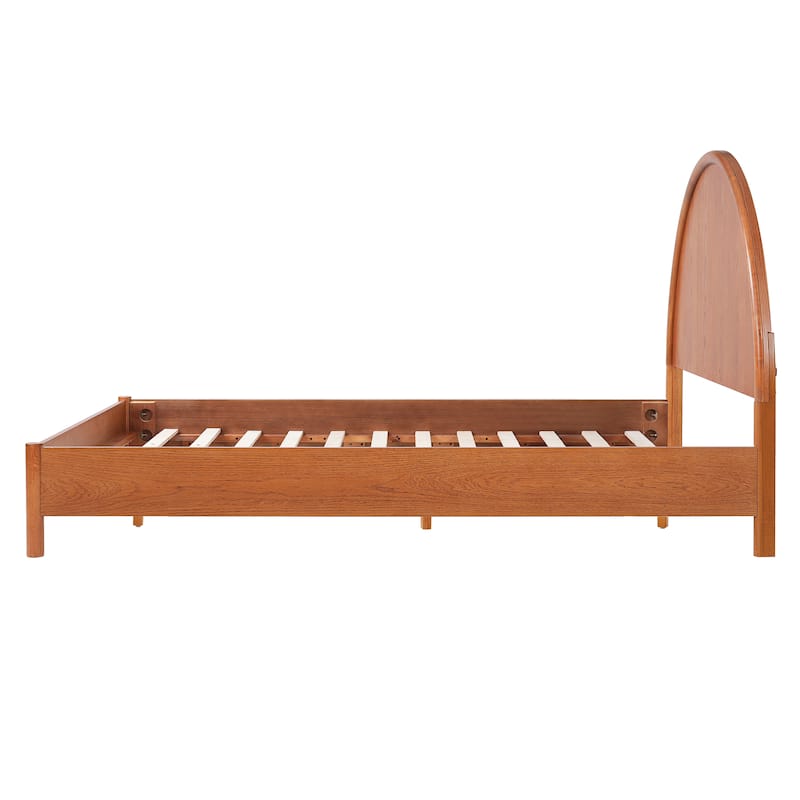 Christopher Knight Home - Modern Mid-Century Wooden Platform Bed with Arched Headboard