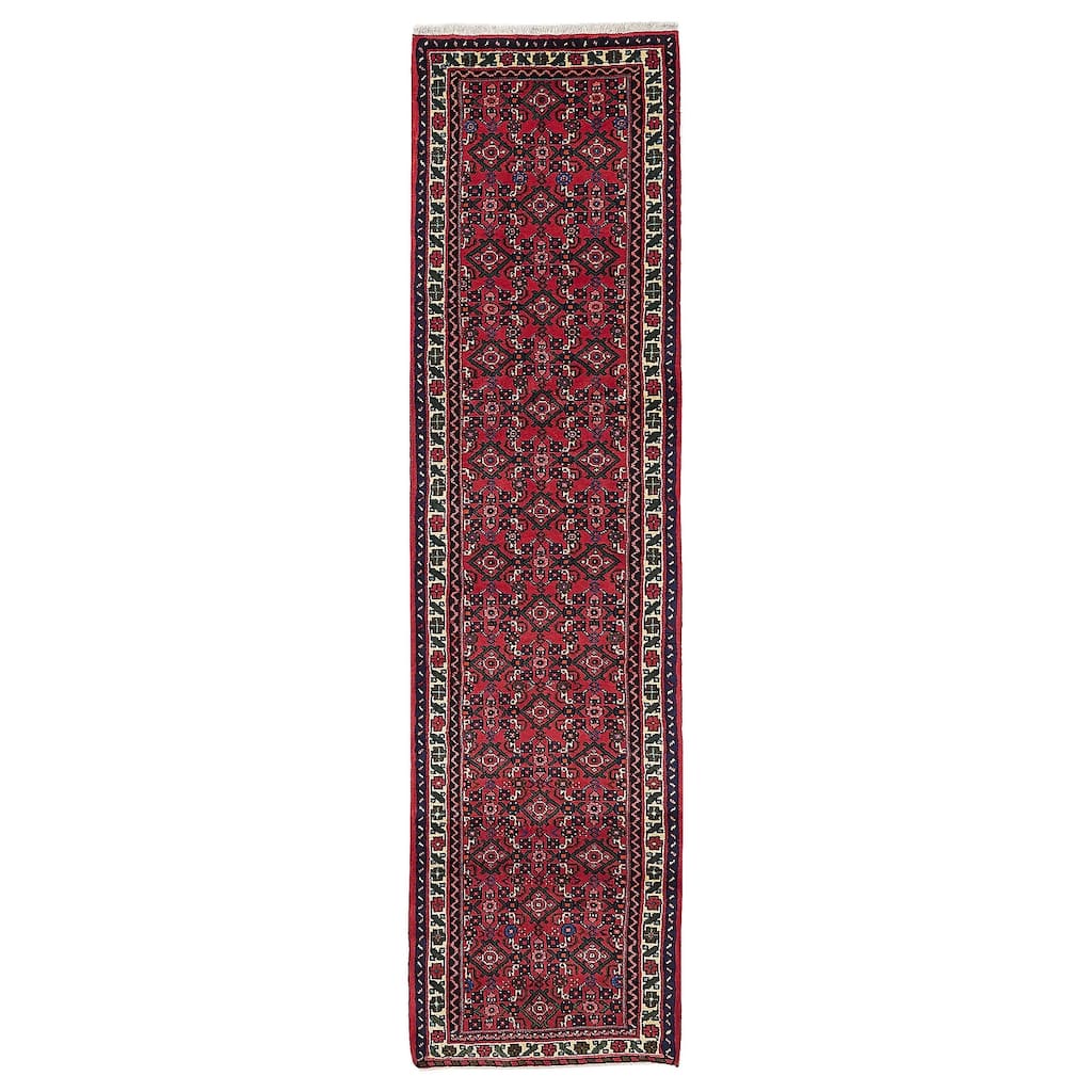 ECARPETGALLERY Hand-knotted Andelz Red Wool Rug - 2'4 x 9'7