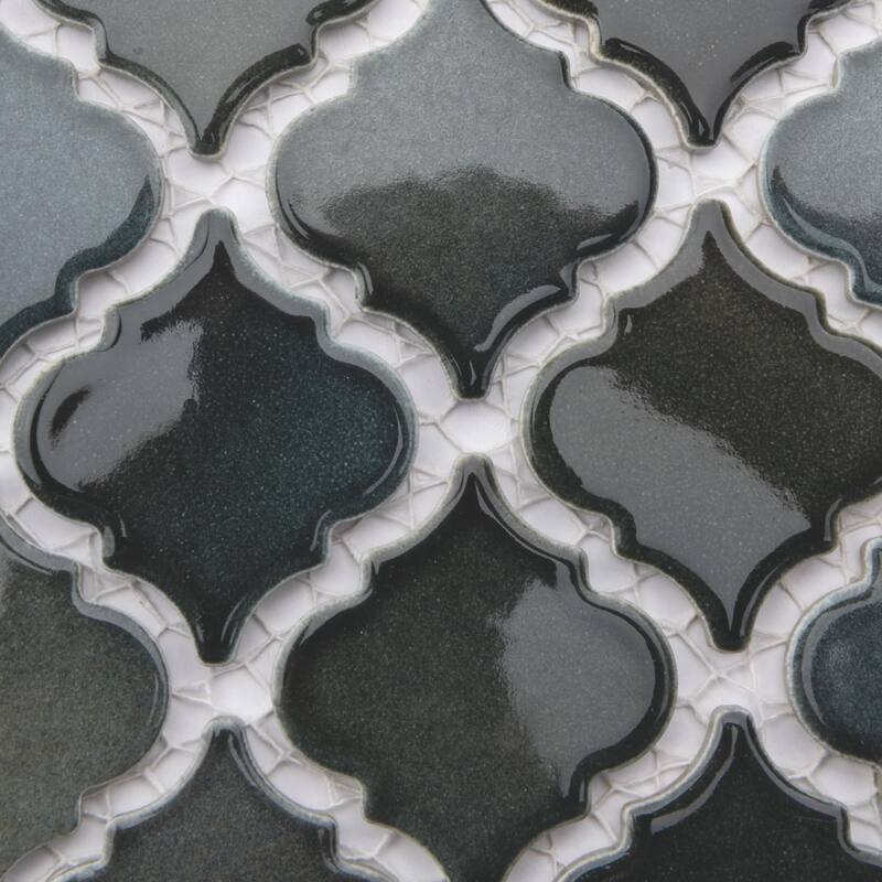 Merola Tile Hudson Tangier Stormy Night 12-3/8" x 12-3/8" Porcelain Mosaic Floor and Wall Tile